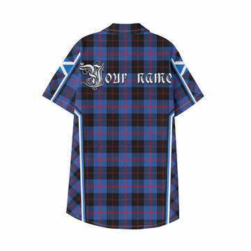 Maule Tartan Crest Kid Hawaiian Shirt Scotland Coat of Arm Flag Style - Tartan Vibes Clothing