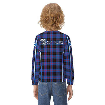 Maule Tartan Crest Kid Knitted Sweatshirt Scotland Coat of Arm Flag Style