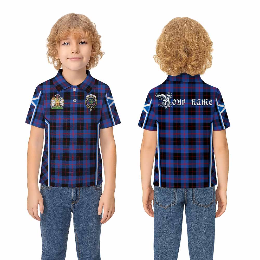 Maule Tartan Crest Kid Polo Shirt Scotland Coat of Arm Flag Style - Tartan Vibes Clothing