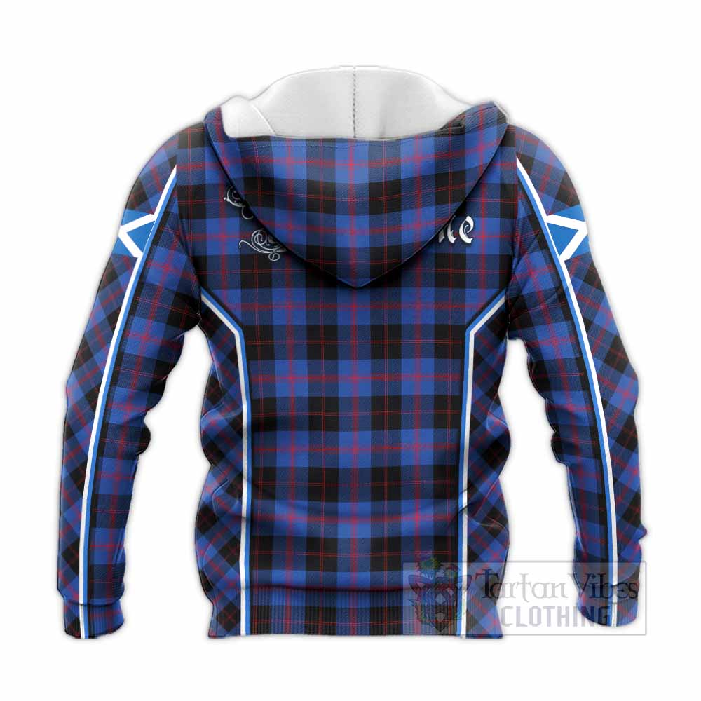 Maule Tartan Crest Knitted Hoodie Scotland Coat of Arm Flag Style - Tartan Vibes Clothing