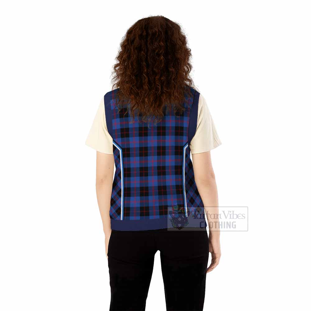 Maule Tartan Crest Knitted V-Neck Vest Scotland Coat of Arm Flag Style - Tartan Vibes Clothing