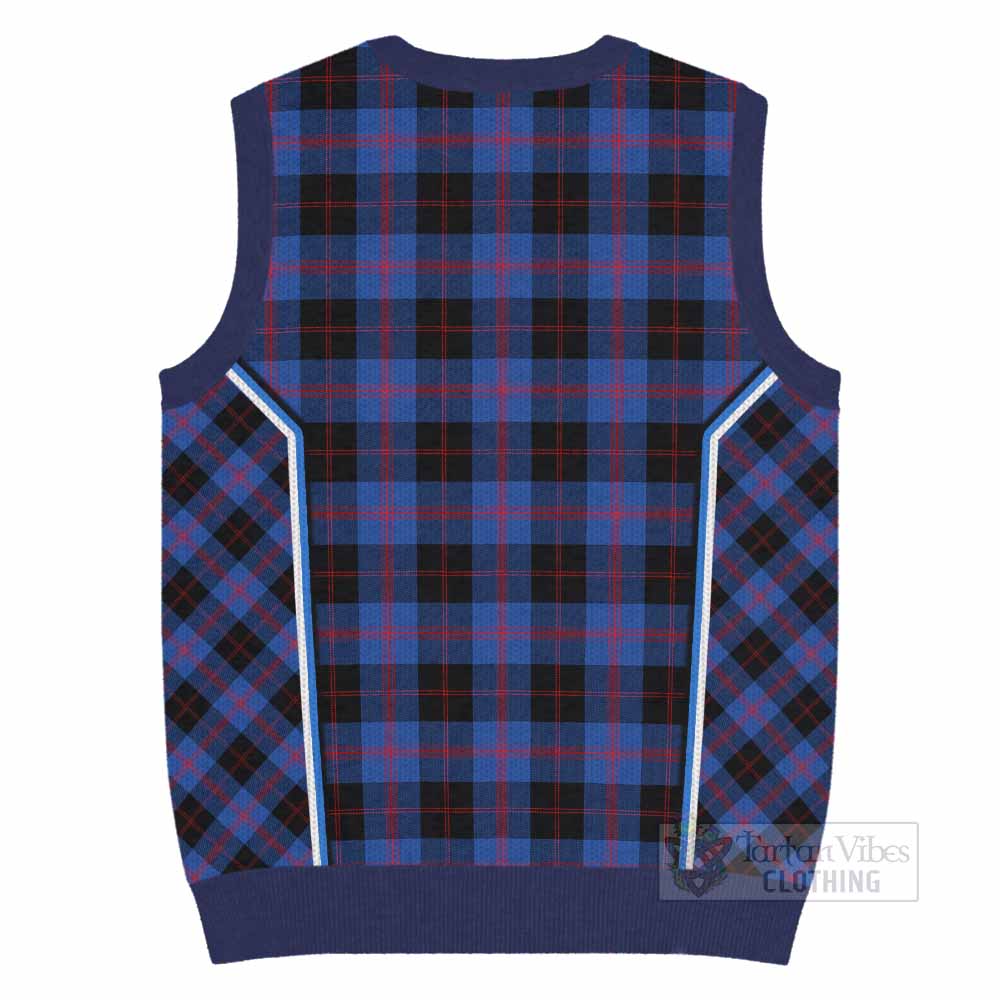 Maule Tartan Crest Knitted V-Neck Vest Scotland Coat of Arm Flag Style - Tartan Vibes Clothing