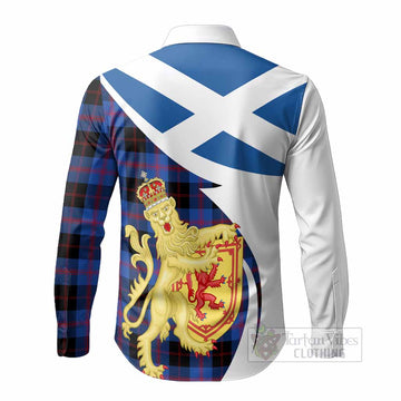 Maule Tartan Crest Lion Rampant Long Sleeve Button Shirts Classic Scottish Style