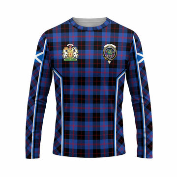 Maule Tartan Crest Long Sleeve T-Shirt Scotland Coat of Arm Flag Style - Tartan Vibes Clothing