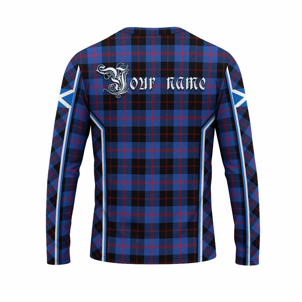Maule Tartan Crest Long Sleeve T-Shirt Scotland Coat of Arm Flag Style - Tartan Vibes Clothing