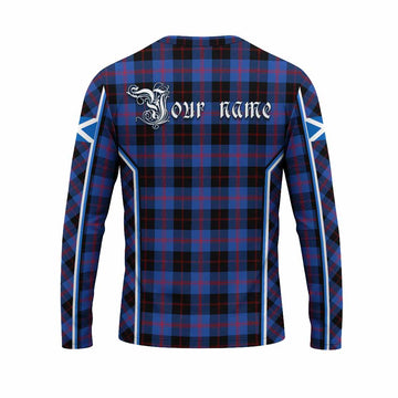 Maule Tartan Crest Long Sleeve T-Shirt Scotland Coat of Arm Flag Style - Tartan Vibes Clothing