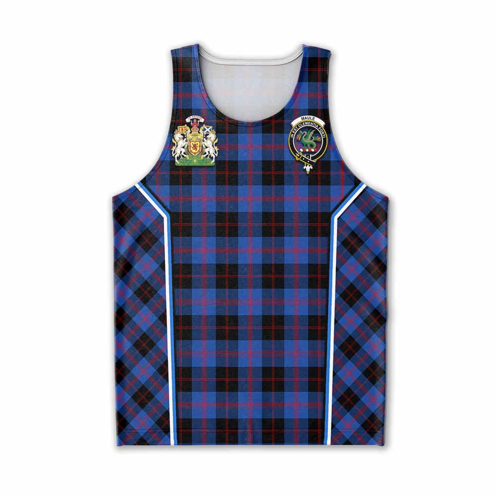 Maule Tartan Crest Men Tank Top Scotland Coat of Arm Flag Style - Tartan Vibes Clothing