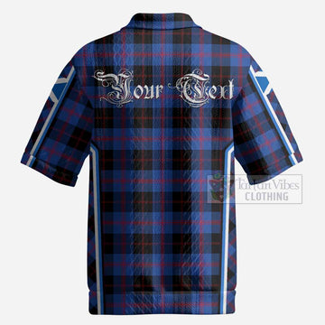 Maule Tartan Crest Men’s Polo Sweater Top Scotland Coat of Arm Flag Style