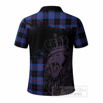 Maule Tartan Crest Polo Shirt Crowned Lion Heritage Style