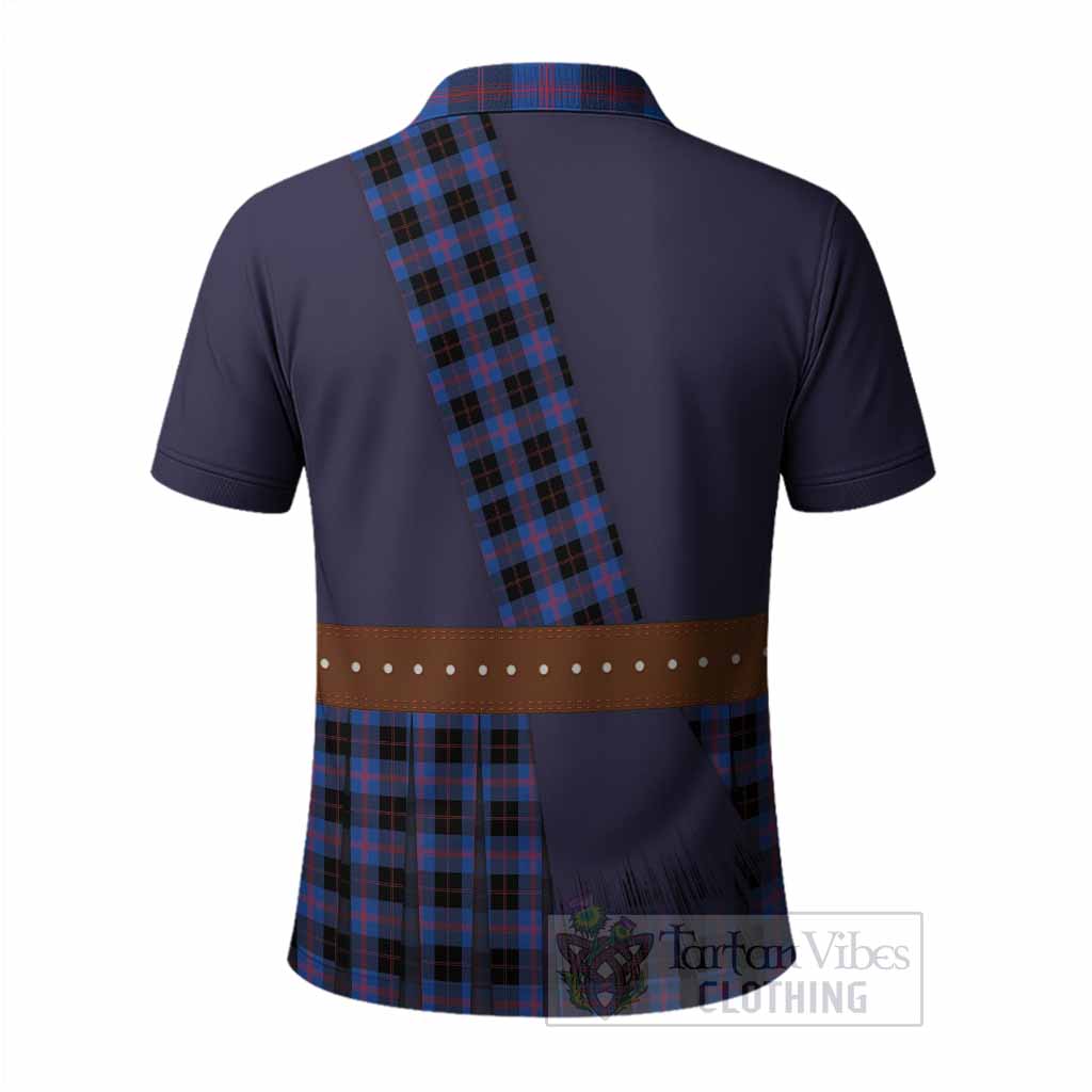 Maule Tartan Crest Polo Shirt Kilt Costume Style