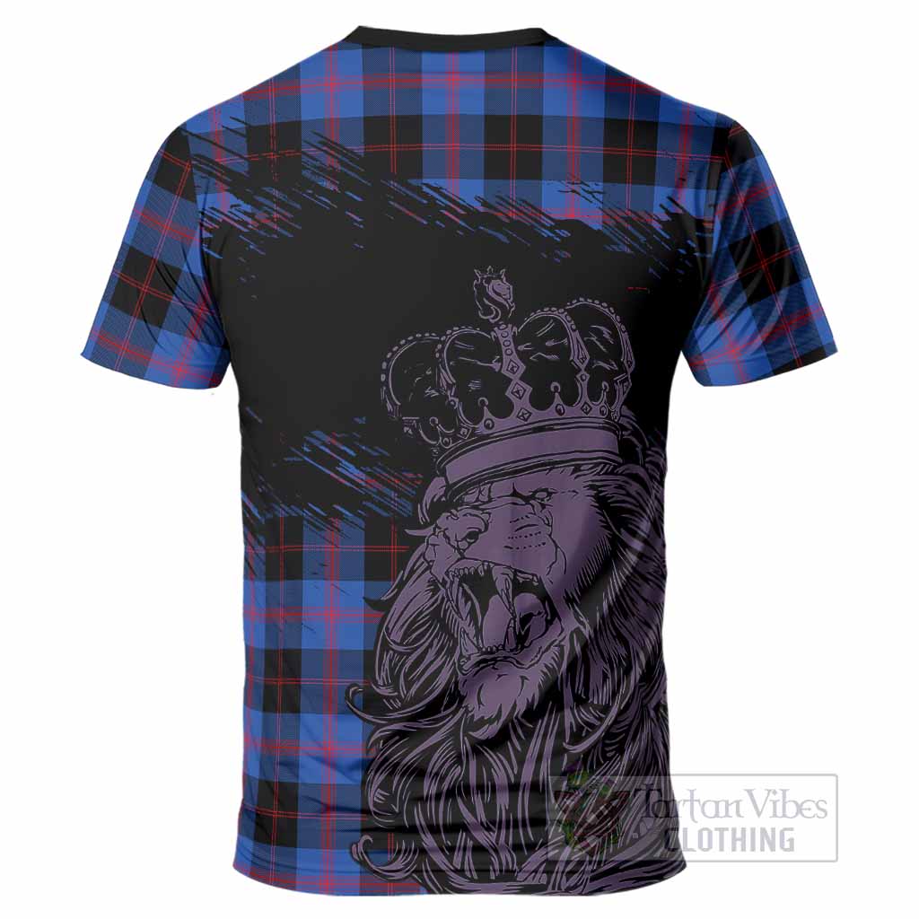 Maule Tartan Crest T-Shirt Crowned Lion Heritage Style