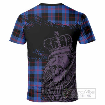 Maule Tartan Crest T-Shirt Crowned Lion Heritage Style