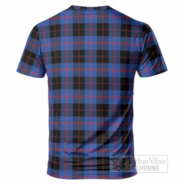 Maule Tartan Crest T-Shirt Ferocious Lion Style