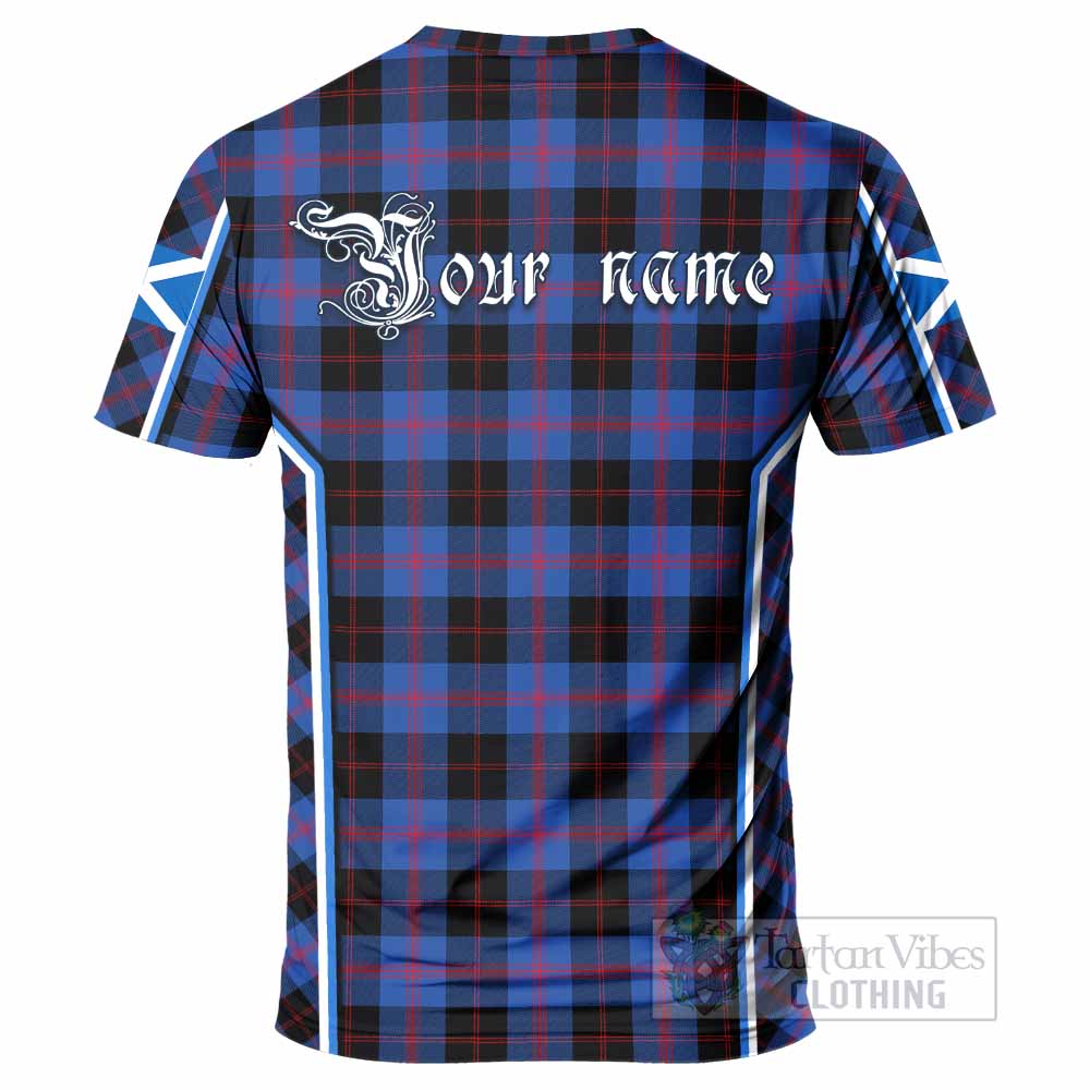 Maule Tartan Crest T-shirt Scotland Coat of Arm Flag Style - Tartan Vibes Clothing