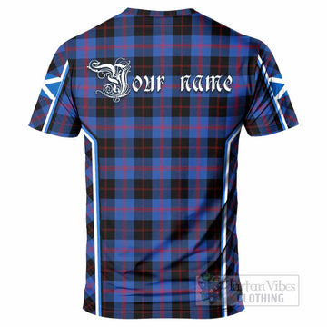 Maule Tartan Crest T-shirt Scotland Coat of Arm Flag Style - Tartan Vibes Clothing
