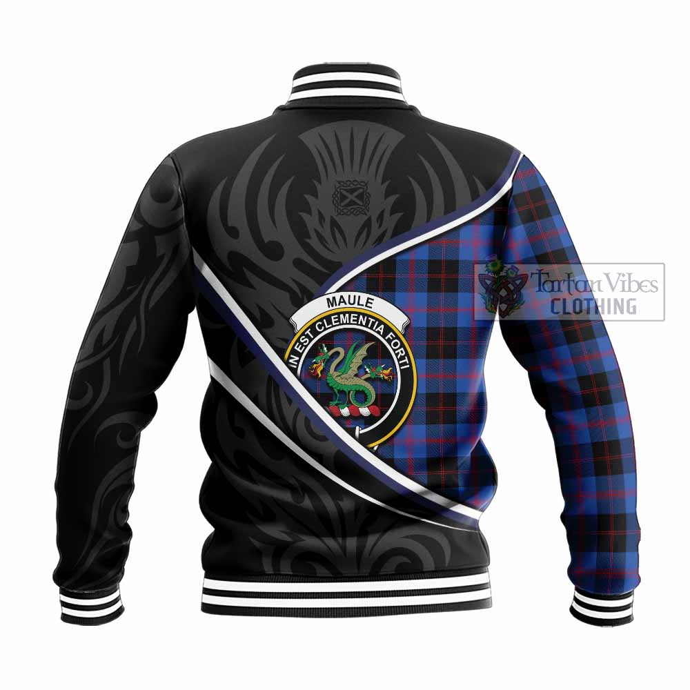 Maule Tartan Family Crest Baseball Jacket Celtic Scottish Thistle Floral - Tartan Vibes Clothing