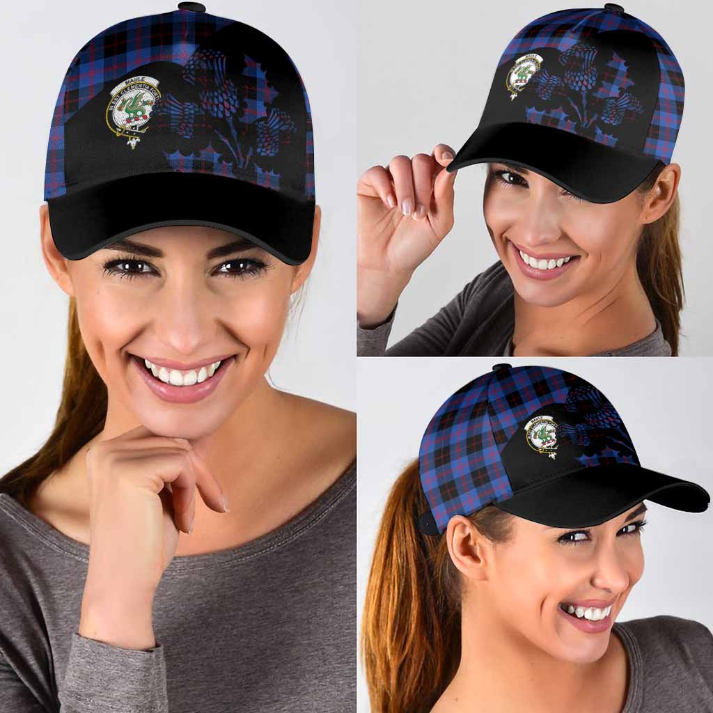 Maule Tartan Family Crest Classic Cap Scotland Thistle Floral Flag Style