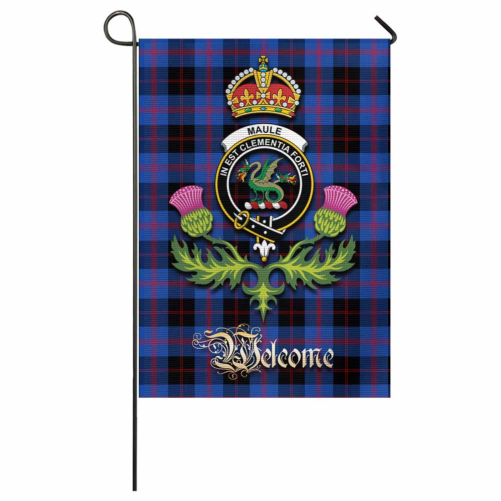 Maule Tartan Family Crest Garden Flag Royal Thistle Welcome Style - Tartan Vibes Clothing
