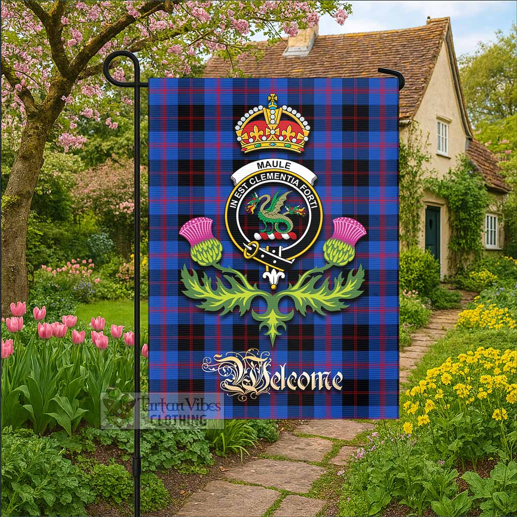 Maule Tartan Family Crest Garden Flag Royal Thistle Welcome Style - Tartan Vibes Clothing