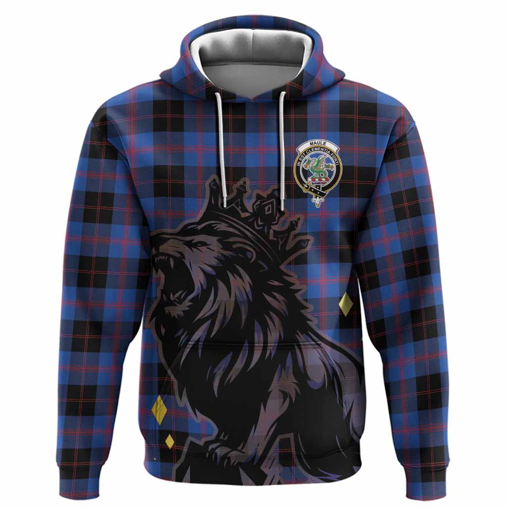 Maule Tartan Family Crest Hoodie Crowned Lion Roaring