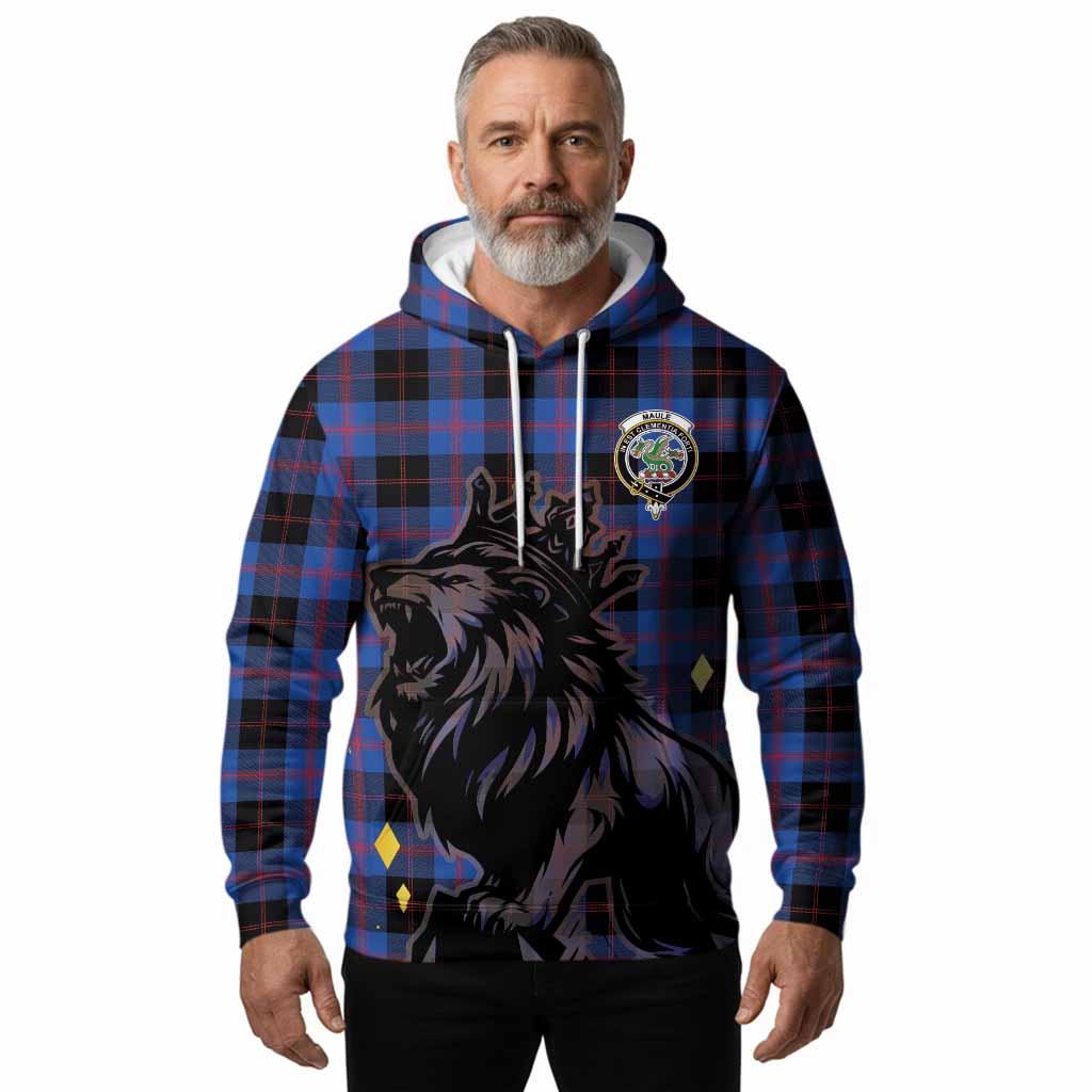 Maule Tartan Family Crest Hoodie Crowned Lion Roaring