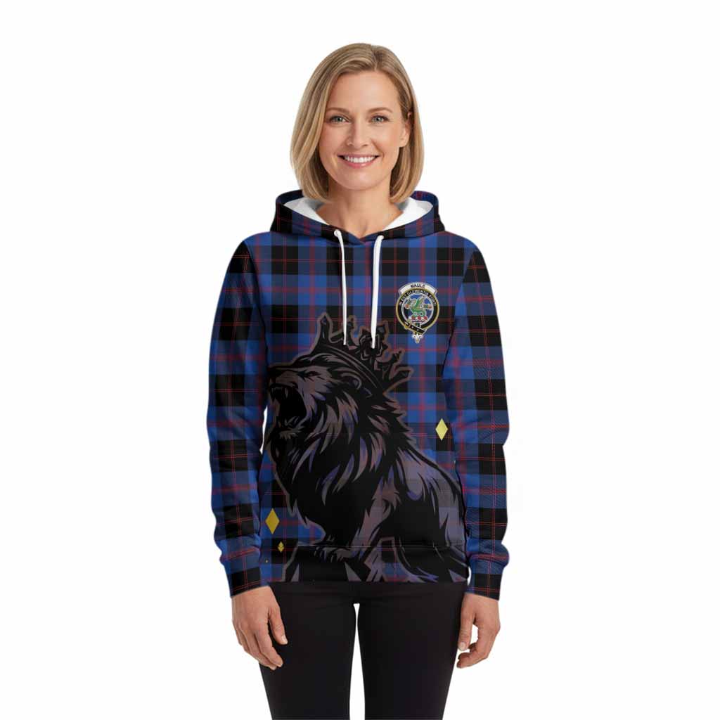 Maule Tartan Family Crest Hoodie Crowned Lion Roaring
