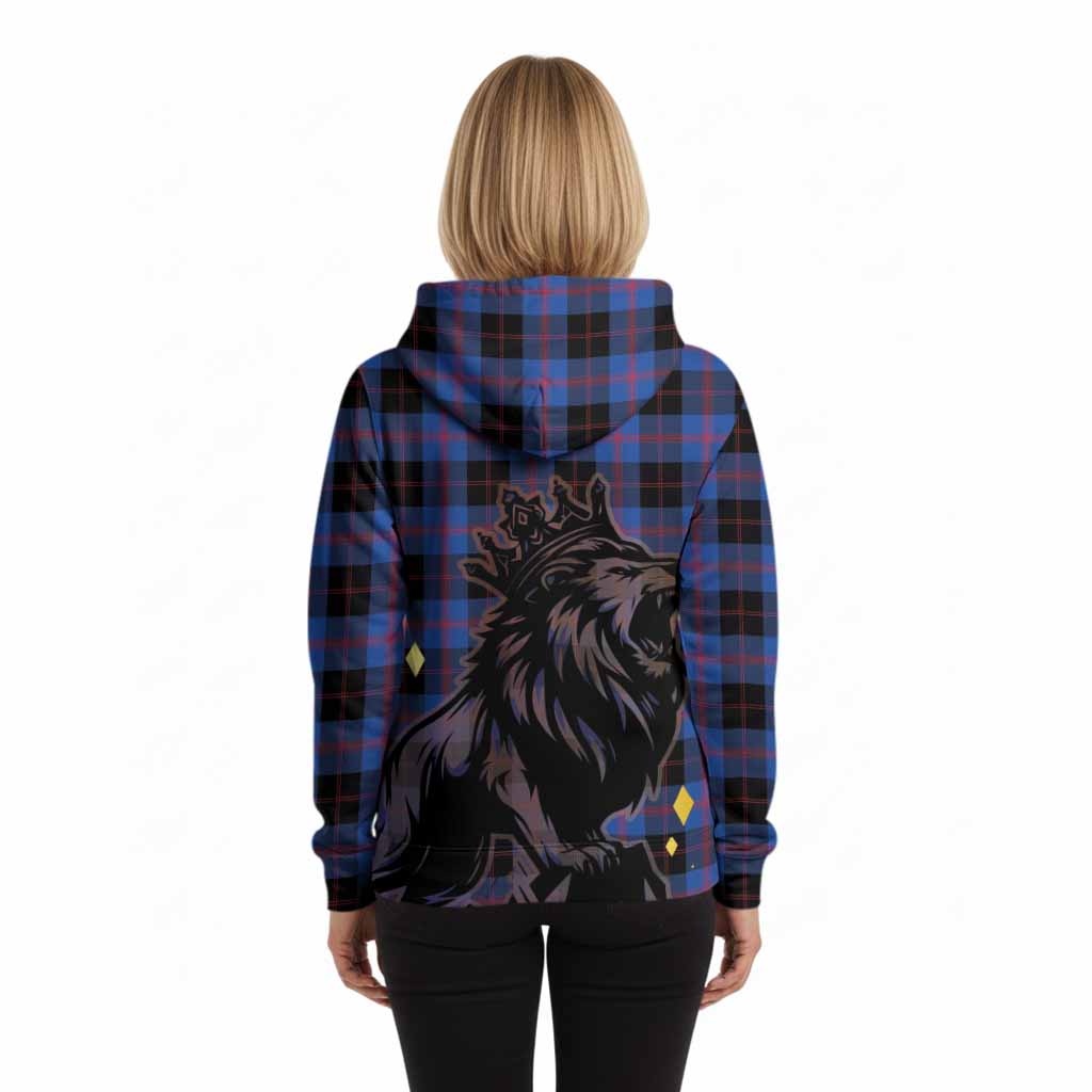 Maule Tartan Family Crest Hoodie Crowned Lion Roaring