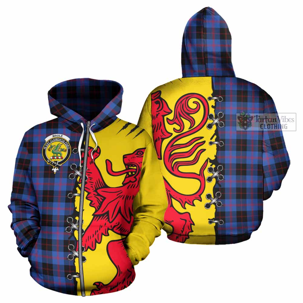 Maule Tartan Family Crest Hoodie Lion Rampant Honor - Tartan Vibes Clothing