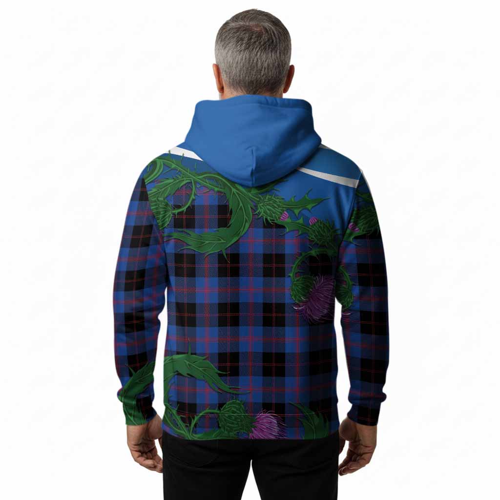 Maule Tartan Family Crest Hoodie Thistle in Minimalism