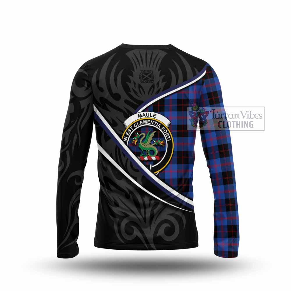 Maule Tartan Family Crest Long Sleeve T-Shirt Celtic Scottish Thistle Floral - Tartan Vibes Clothing