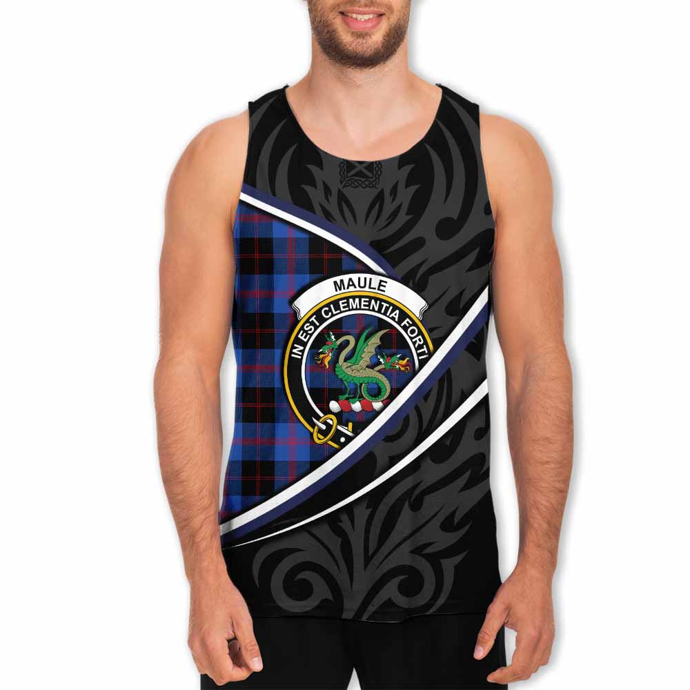 Maule Tartan Family Crest Men Tank Top Celtic Scottish Thistle Floral - Tartan Vibes Clothing