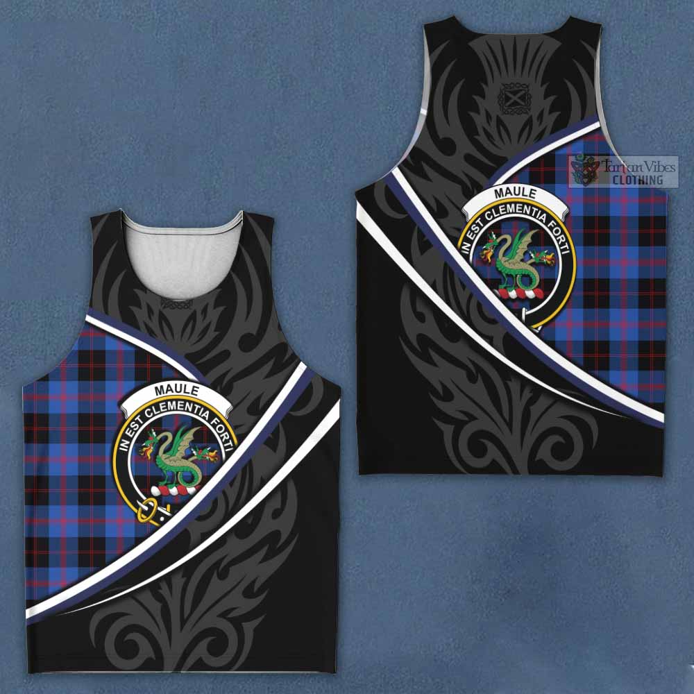 Maule Tartan Family Crest Men Tank Top Celtic Scottish Thistle Floral - Tartan Vibes Clothing