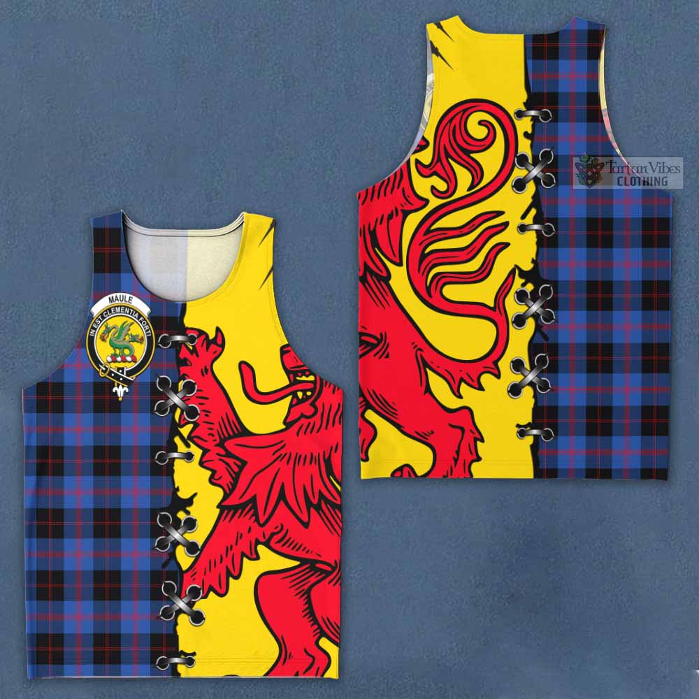 Maule Tartan Family Crest Men Tank Top Lion Rampant Honor - Tartan Vibes Clothing