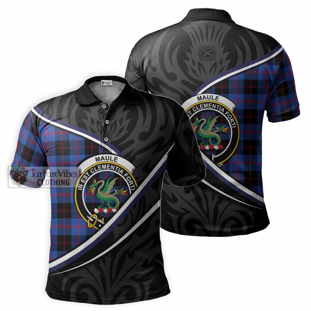 Maule Tartan Family Crest Polo Shirt Celtic Scottish Thistle Floral - Tartan Vibes Clothing