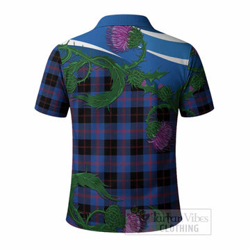 Maule Tartan Family Crest Polo Shirt Thistle in Minimalism