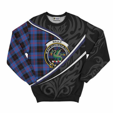 Maule Tartan Family Crest Sweatshirt Celtic Scottish Thistle Floral
