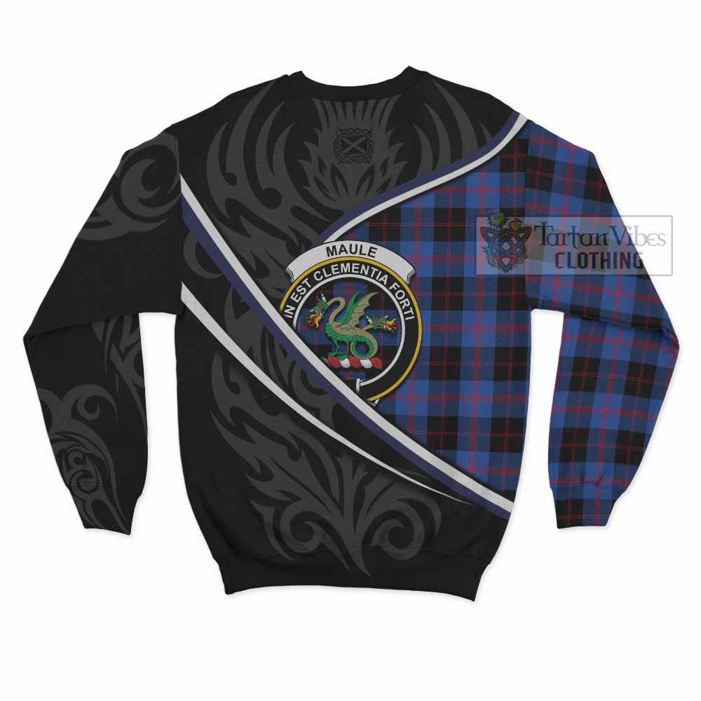 Maule Tartan Family Crest Sweatshirt Celtic Scottish Thistle Floral - Tartan Vibes Clothing
