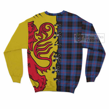 Maule Tartan Family Crest Sweatshirt Lion Rampant Honor