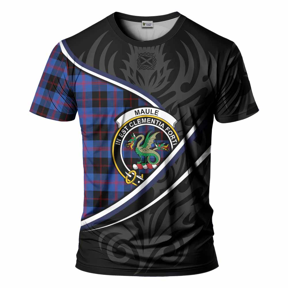 Maule Tartan Family Crest T-shirt Celtic Scottish Thistle Floral - Tartan Vibes Clothing