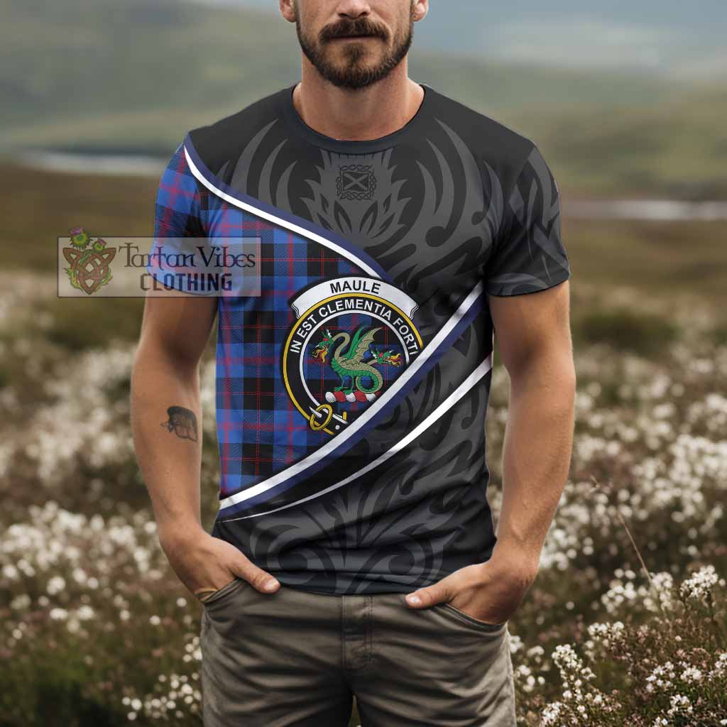Maule Tartan Family Crest T-shirt Celtic Scottish Thistle Floral - Tartan Vibes Clothing