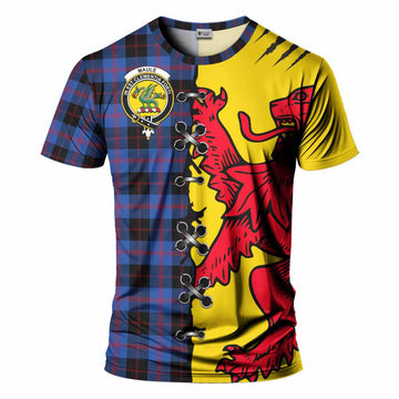Maule Tartan Family Crest T-shirt Lion Rampant Honor - Tartan Vibes Clothing