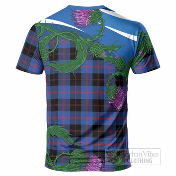 Maule Tartan Family Crest T-Shirt Thistle in Minimalism