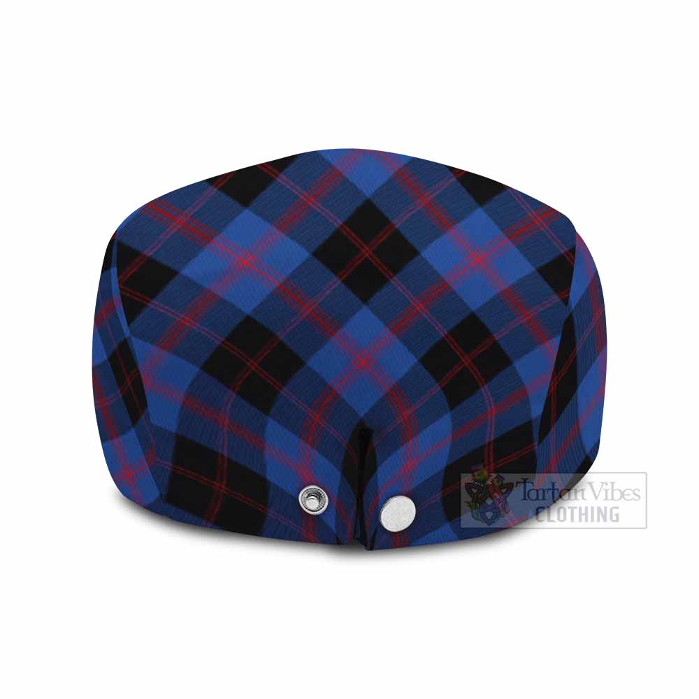 Maule Tartan Flat Cap, Jeff Cap Cross Style with Family Crest - Tartan Vibes Clothing