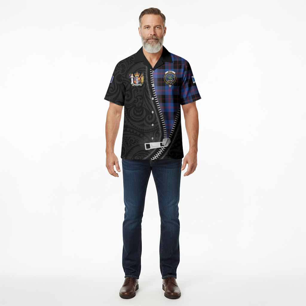 Maule Tartan Hawaiian Shirt New Zealand Pattern Unique Zipper Stylized