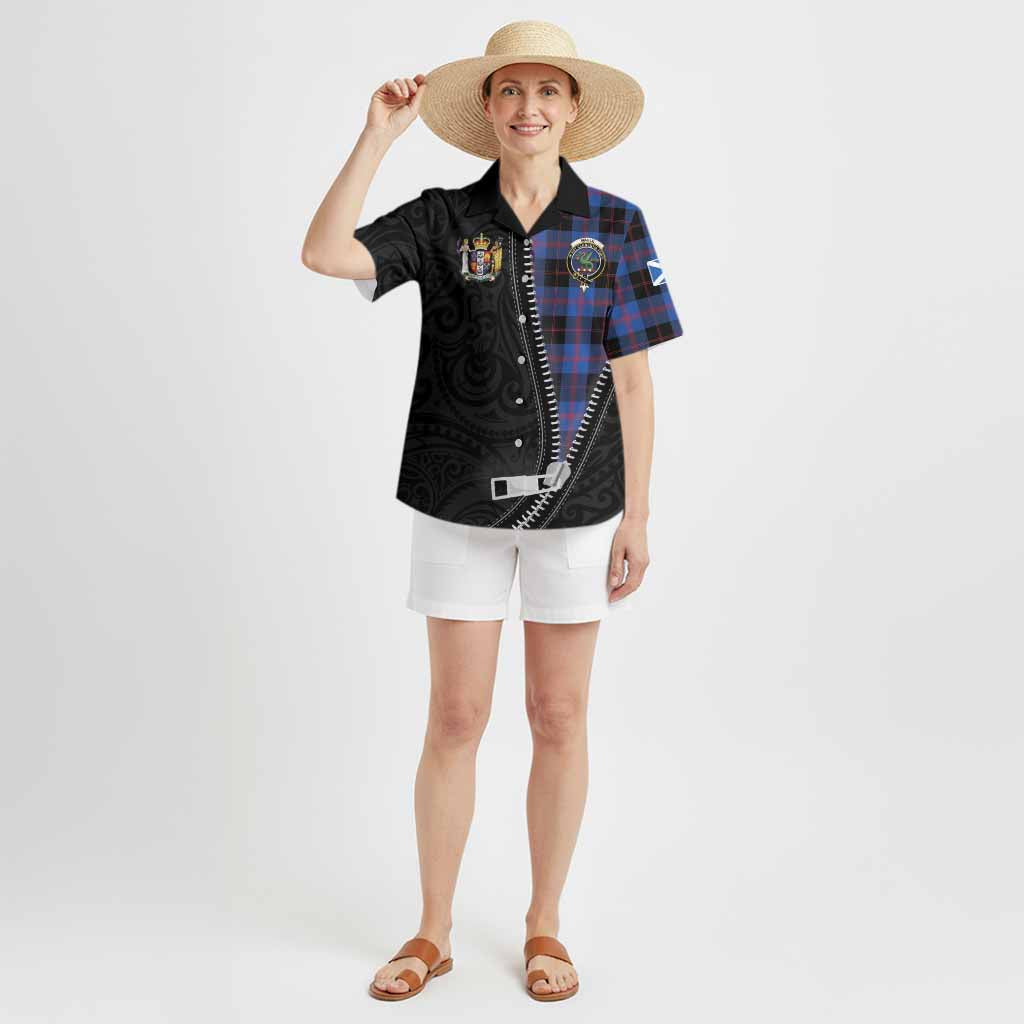 Maule Tartan Hawaiian Shirt New Zealand Pattern Unique Zipper Stylized