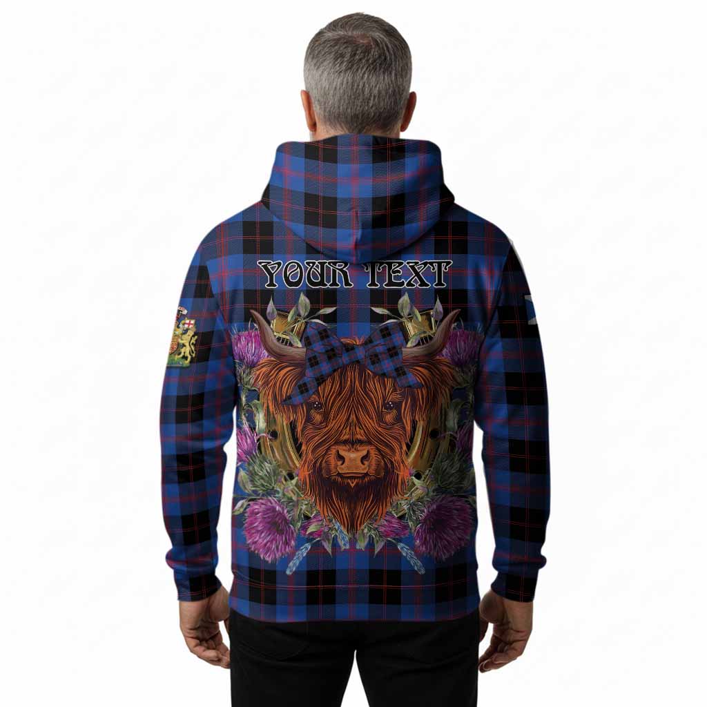 Maule Tartan Hoodie Scottish Thistle Heilan Coo
