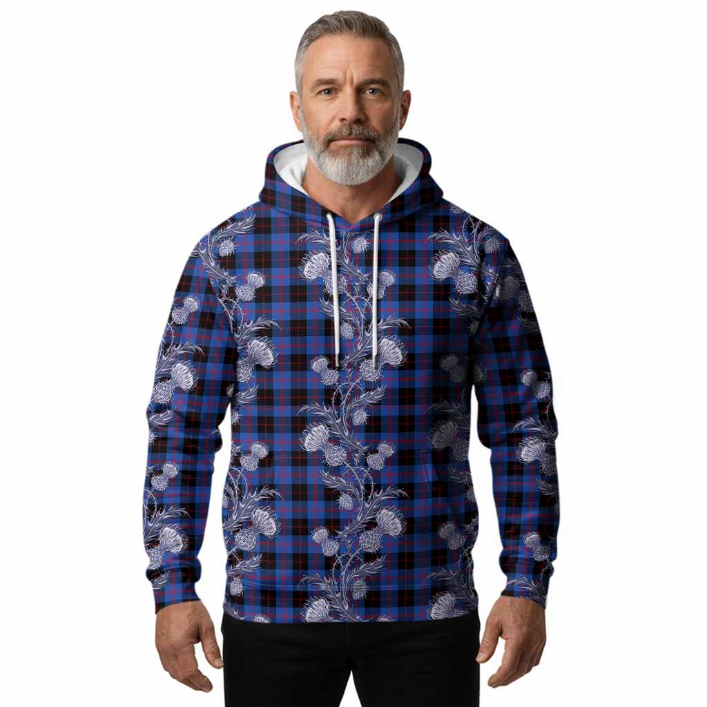 Maule Tartan Hoodie Seamless Scottish Thistle Flowers