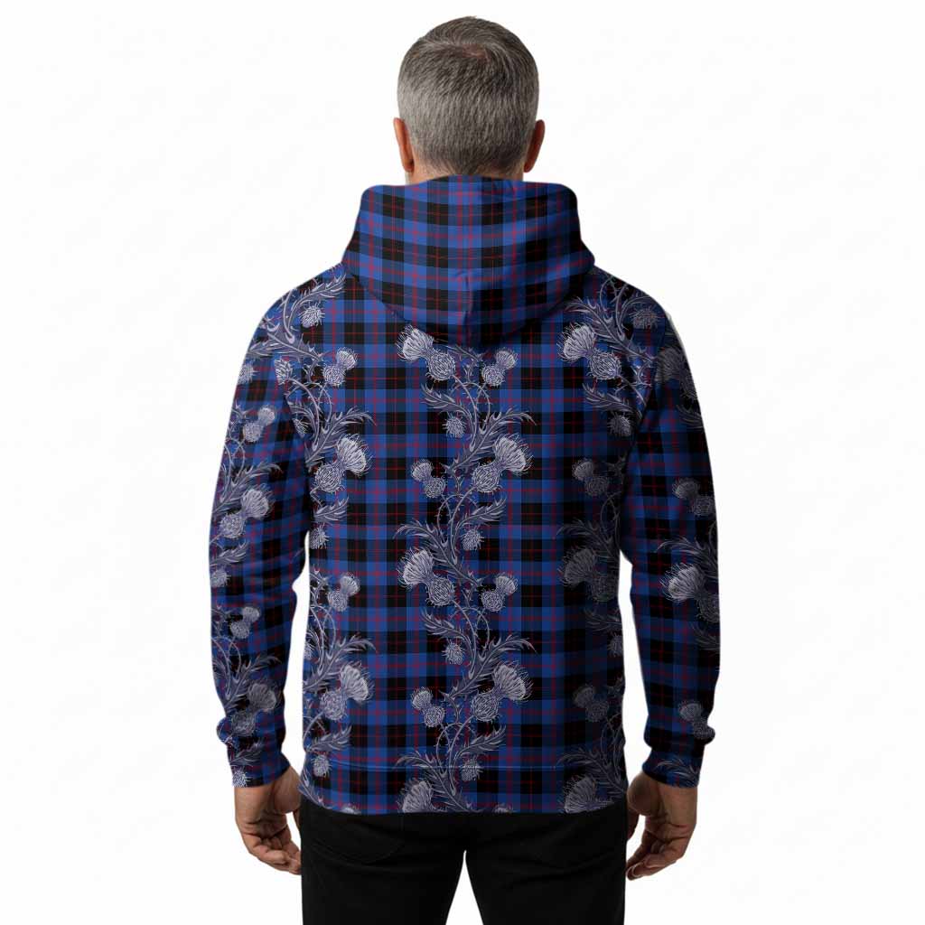 Maule Tartan Hoodie Seamless Scottish Thistle Flowers