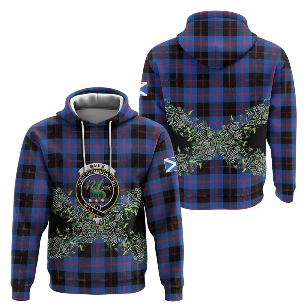 Maule Tartan Hoodie Thistle Scottish Spirit