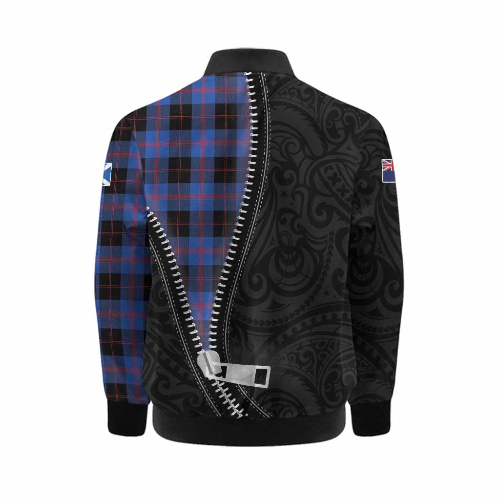 Maule Tartan Kid Bomber Jacket New Zealand Pattern Unique Zipper Stylized